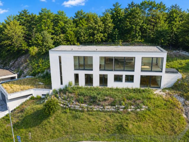 Moderne Villa mitten im Grünen mit Panoramablick