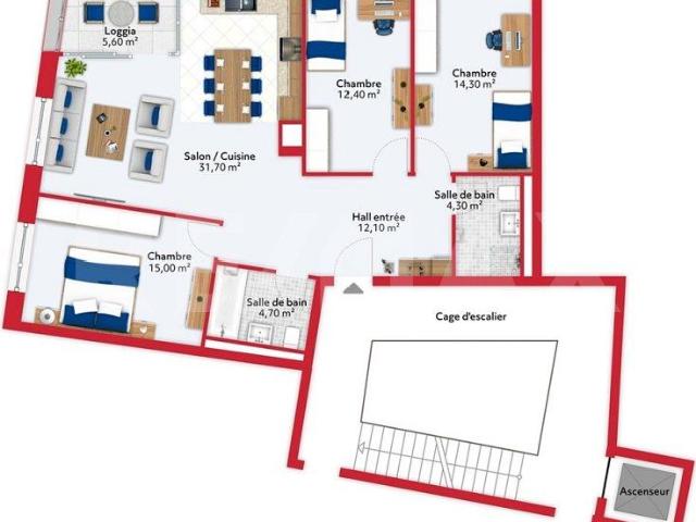 Moderne Wohnung zu einem unter dem Marktpreis liegenden Preis dank Baurecht