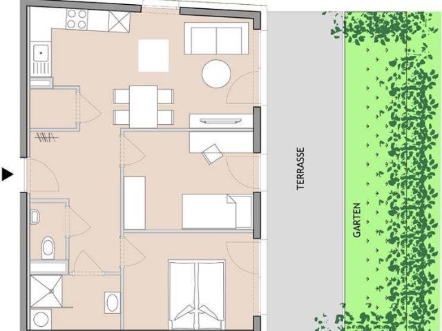 Moderne Wohnkultur: 3 Zimmer Oase mit Garten in Graz Gösting