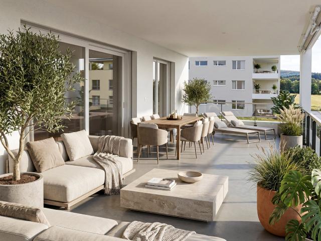 Moderne Wohnoase mit grosser Terrasse und viel Licht