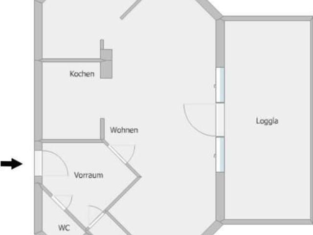 Moderne 1,5 Zimmer Wohnung mit Loggia und Garage zu vermieten!