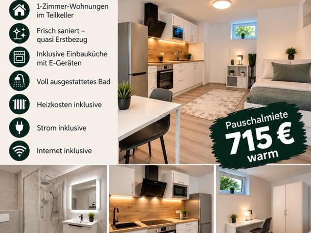 Moderne 1 Zimmer WHG im Teilkeller zu vermieten SinglesStudenten