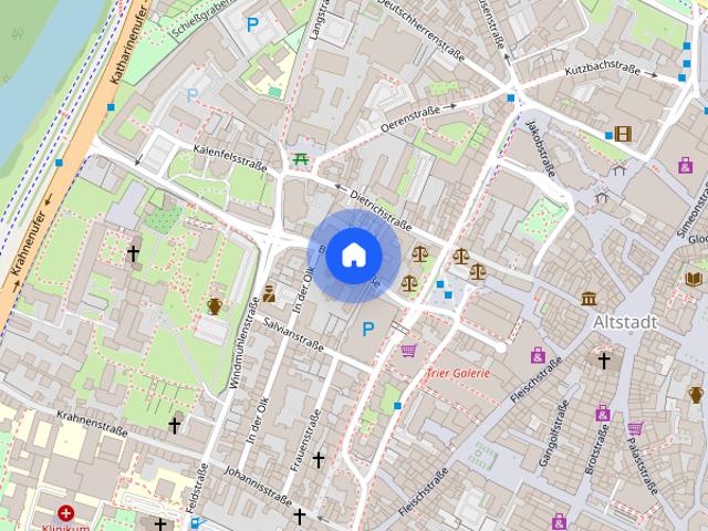 Moderne 1 ZKB mit Einbauküche in direkter Lage zur Innenstadt