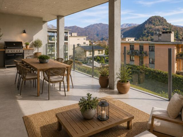 Moderne 2.5 Zimmer Wohnung mit grosser Terrasse in Gravesano