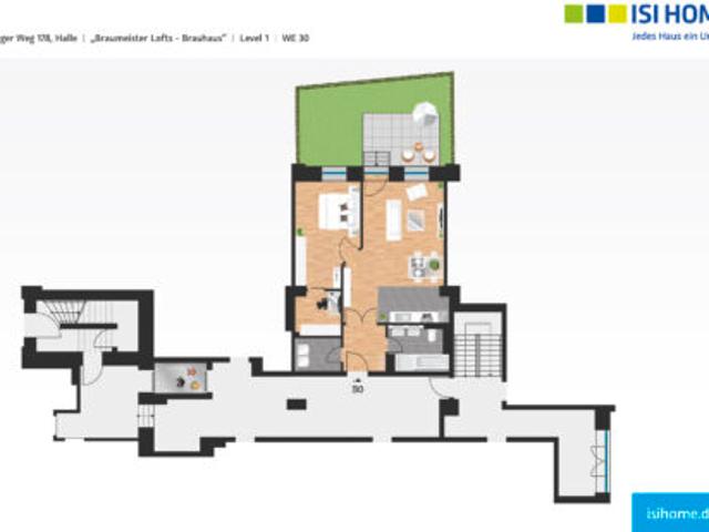 Moderne 2,5 Raumwohnung mit eigenem Garten und EBK WE30