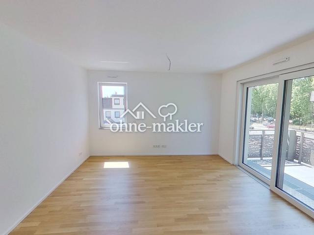 Moderne 2 Zimmer Neubauwohnung mit Balkon und direktem Blick auf den Volksgarten
