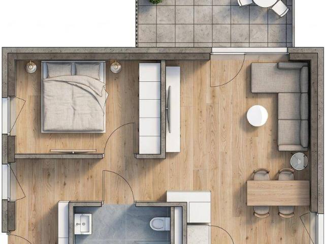 moderne 2 Zimmer Neubauwohnung mit Südterrasse