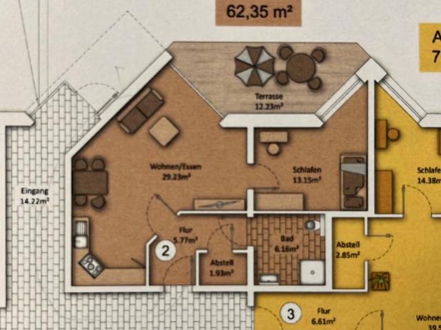 Moderne 2 Zimmer Erdgeschosswohnung in Schweich
