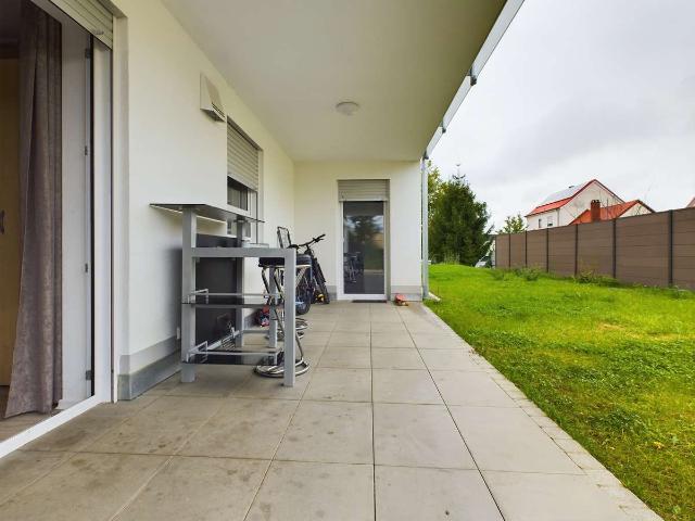 Moderne 2 Zimmer Erdgeschosswohnung mit Terrasse, Garage und stufenlosem Zugang in Dillingen