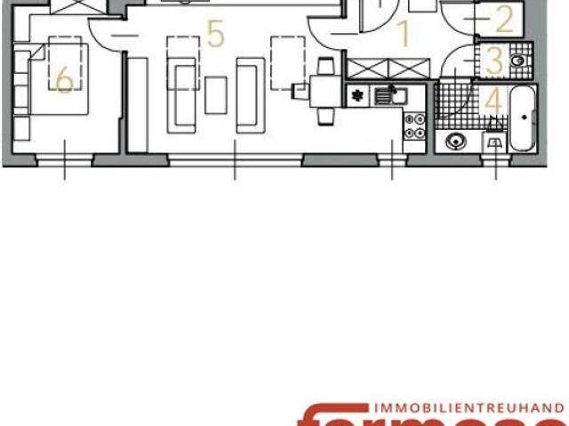 Moderne 2 Zimmer Wohnung 51m², 4. Etage, 1040 Wien, mit Einbauküche & Keller zu mieten!