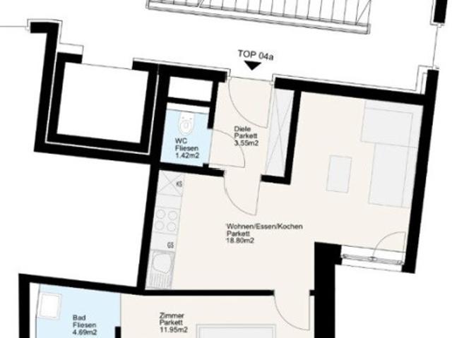 Moderne 2 Zimmer Wohnung in zentraler Lage nahe dem Musiktheater Linz
