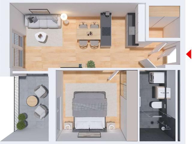 Moderne 2 Zimmer Wohnung Ideal für Kapitalanleger Whg. 4/13