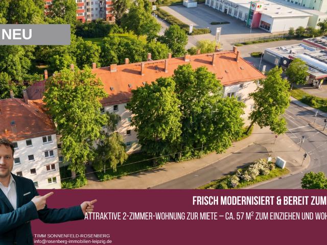 Moderne 2 Zimmer Wohnung mit Keller zur Vermietung in Leipzig Nordost