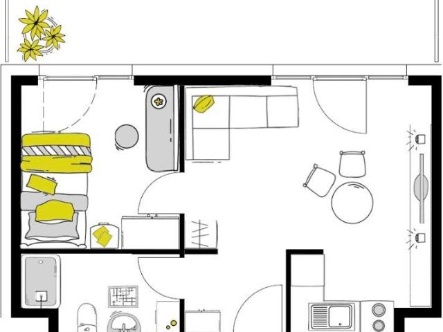 Moderne 2 Zimmer Wohnung mit riesiger Dachterrasse