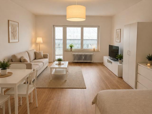 Moderne 33m2 1 Zimmer Wohnung mit Küche und Balkon