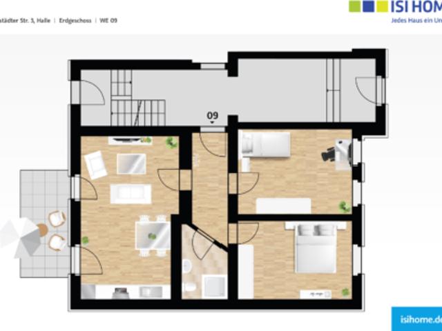 moderne 3 Raumwohnung in zentraler Lage WE09
