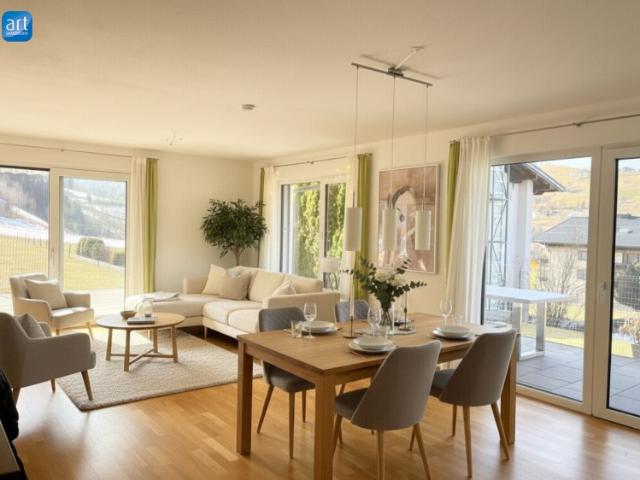 Moderne 4 Zi Gartenwohnung in Kaprun, 96m², Terrasse und Garten, 2 Bäder, 2 Stellplätze, Top Ausstattung!