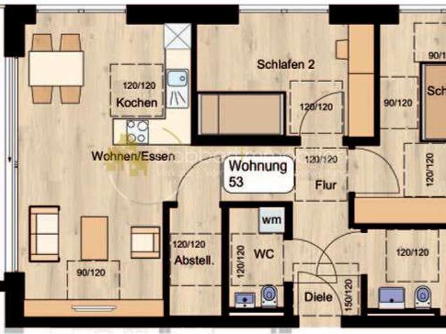 Moderne 3 Zimmer Neubauwohnung mit Balkon