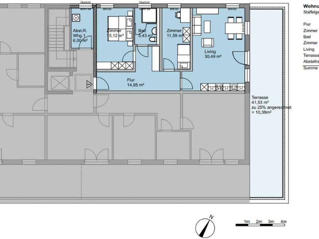 Moderne 3 Zimmer Neubauwohnung mit Terrasse & Einbauküche