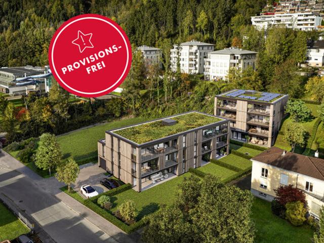 Moderne 3 Zimmer Dachgeschosswohnung mit Terrasse in grüner Oase