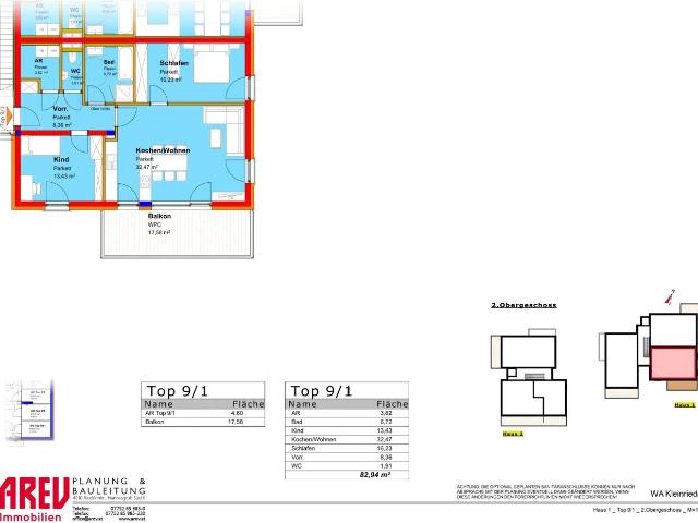 Moderne 3 Zimmer Dachgeschoßwohnung mit Uneinsehbarem Balkon