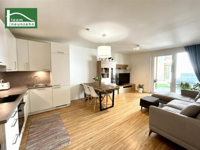 Moderne 3 Zimmer Gartenwohnung mit Terrasse, Loggia & Tiefgaragenplatz in 1220 Wien