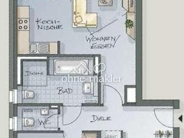 Moderne 3 Zimmer Wohnung im Neubaugebiet