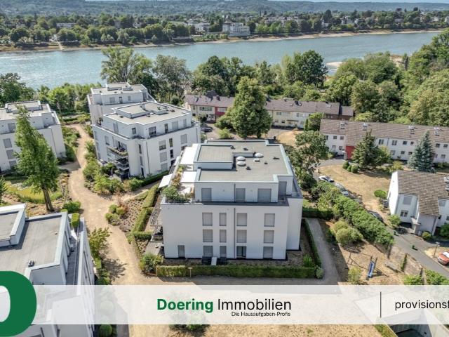 Moderne 3 Zimmer Wohnung mit eigenem Garten direkt am Rhein!