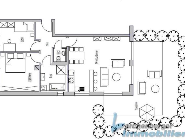 Moderne 3 Zimmer Wohnung mit Terrasse in Deggendorf