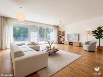 Moderne 3 Zimmer Wohnung mit Terrasse und Eigengarten: Wenige Meter zur Wiener Stadtgrenze | Garagenstellplatz