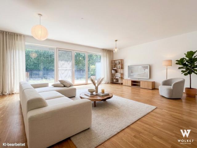 Moderne 3 Zimmer Wohnung mit Terrasse und Eigengarten: Wenige Meter zur Wiener Stadtgrenze | Garagenstellplatz