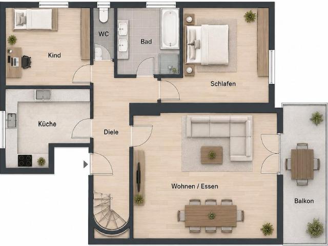 Moderne 4 Zimmer Maisonettewohnung mit 110 m² in IN Gerolfing