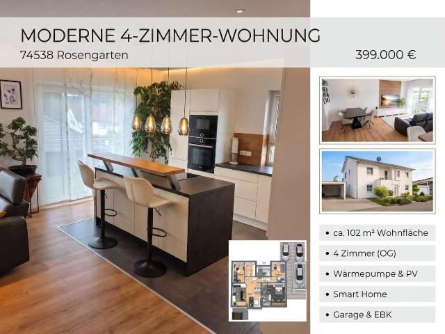 Moderne 4 Zimmer OG Wohnung PV, Wärmepumpe & Smart Home