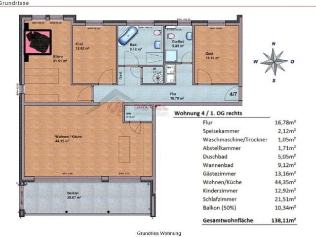 Moderne 4 Zimmer Eigentumswohnung TG Stellplätzen in Kelsterbach