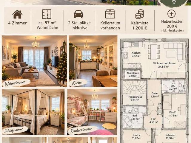 Moderne 4 Zimmer Wohnung in Wörth am Main