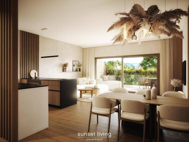 moderne 4 Zimmer Wohnung mit Privatsphäre und Reihenhauscharakter | sunset living peuerbach