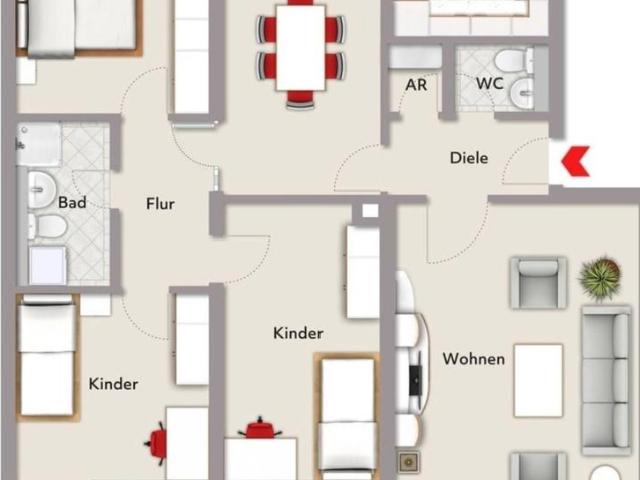Moderne 5 Zimmer Eigentumswohnung in Nürnberg Mögeldorf