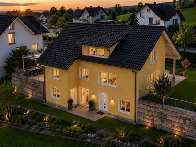 Modernes 10.5 Zimmer Einfamilienhaus mit Weitsicht, Minergie Standard und vielseitigem Nutzungspotenzial in Pfungen