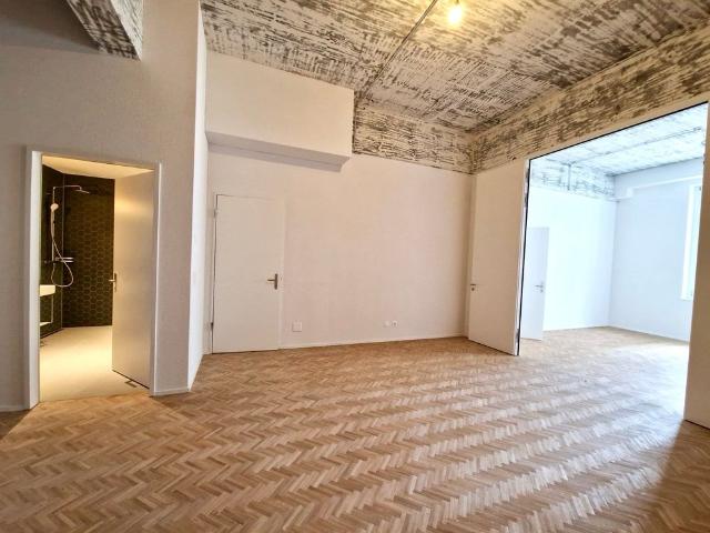 Modernes 3 Zimmer Loft mit Industriecharme und freistehender Badewanne
