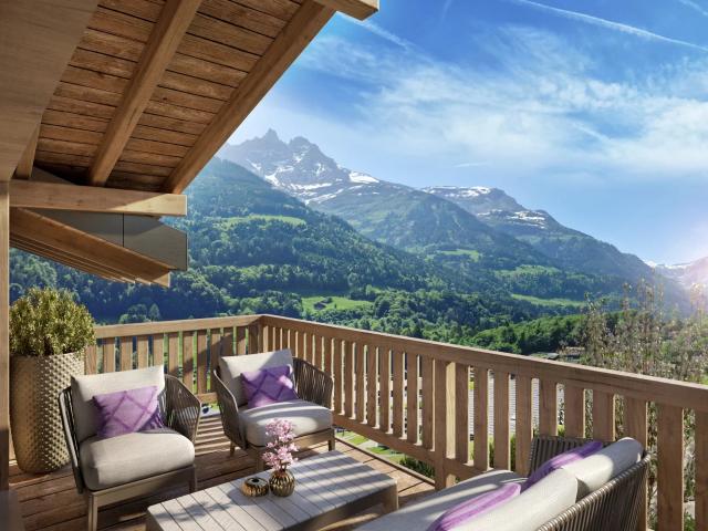 Modernes 3.5 Zimmer Apartment mit Bergblick in Val d'Illiez