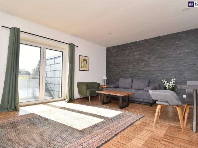 Modernes Wohngefühl mit 30 m² Terrasse und traumhaftem Weinbergblick – komplett möbliert & sofort bezugsbereit! Kann auch als FERIENWOHNUNG weiter vermietet werden!