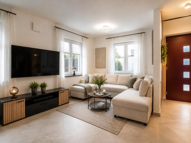Modernes Wohnen auf 2 Ebenen – exklusive Maisonette mit Garten und Designküche