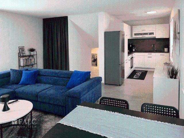 Modernes Wohnen im „Haus im Haus“ Prinzip mit Terrasse und Garage
