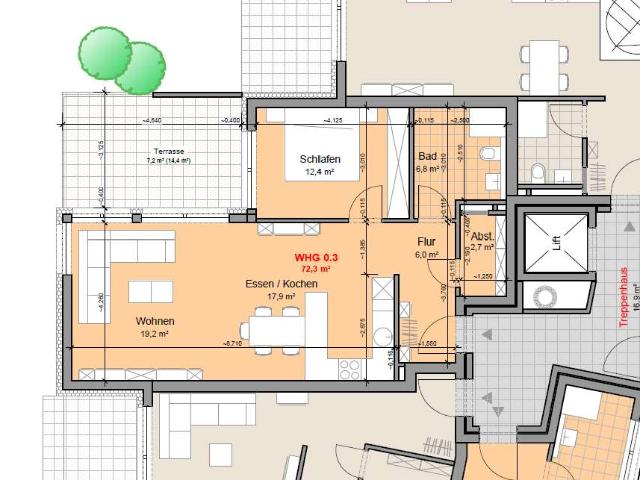 Modernes Wohnen im Herzen von Hiddesen – 2 Zimmer Wohnung mit Terrasse und Tiefgaragenstellplatz