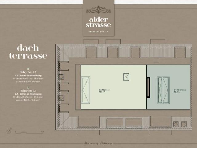 Modernes Wohnen im Zürcher Seefeld mit privater Dachterrasse