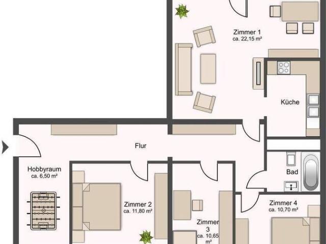 Modernes Wohnen in Marzahn – Sanierte 4 Zimmer Wohnung mit sonnigen Balkon & Einbauküche!