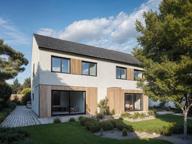 Modernes Doppelhaus Grünau Siedlung