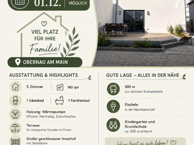 Modernes Einfamilienhaus mit 156 m² Wohnfläche in Aschaffenburg