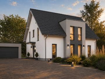 Modernes Familienhaus mit großzügigem Raumkonzept, individuell geplant mit Geothermie