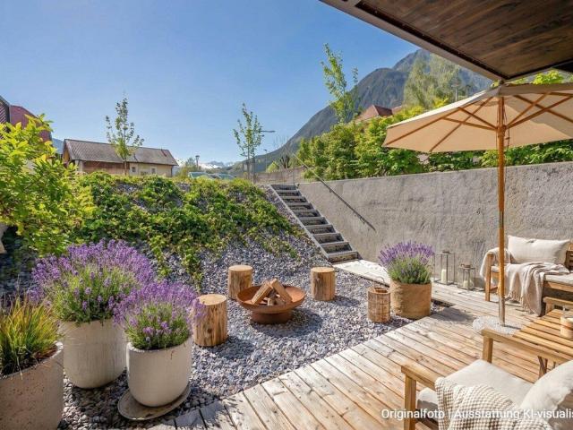 Modernes Gewölbestudio mit Terrasse und Gartenzugang | TOP 01 | Villa Haueis Zams